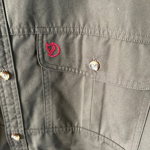Men's Fjallraven G-1000 Long Sleeve Button Down Shirt Brown - Picture 5 of 5